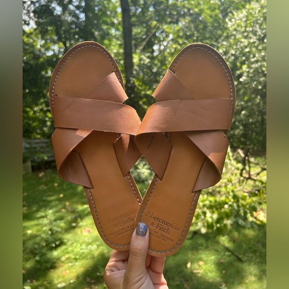 Abercrombie & Fitch Shoes - Abercrombie & Fitch Criss Cross Tan Sandals